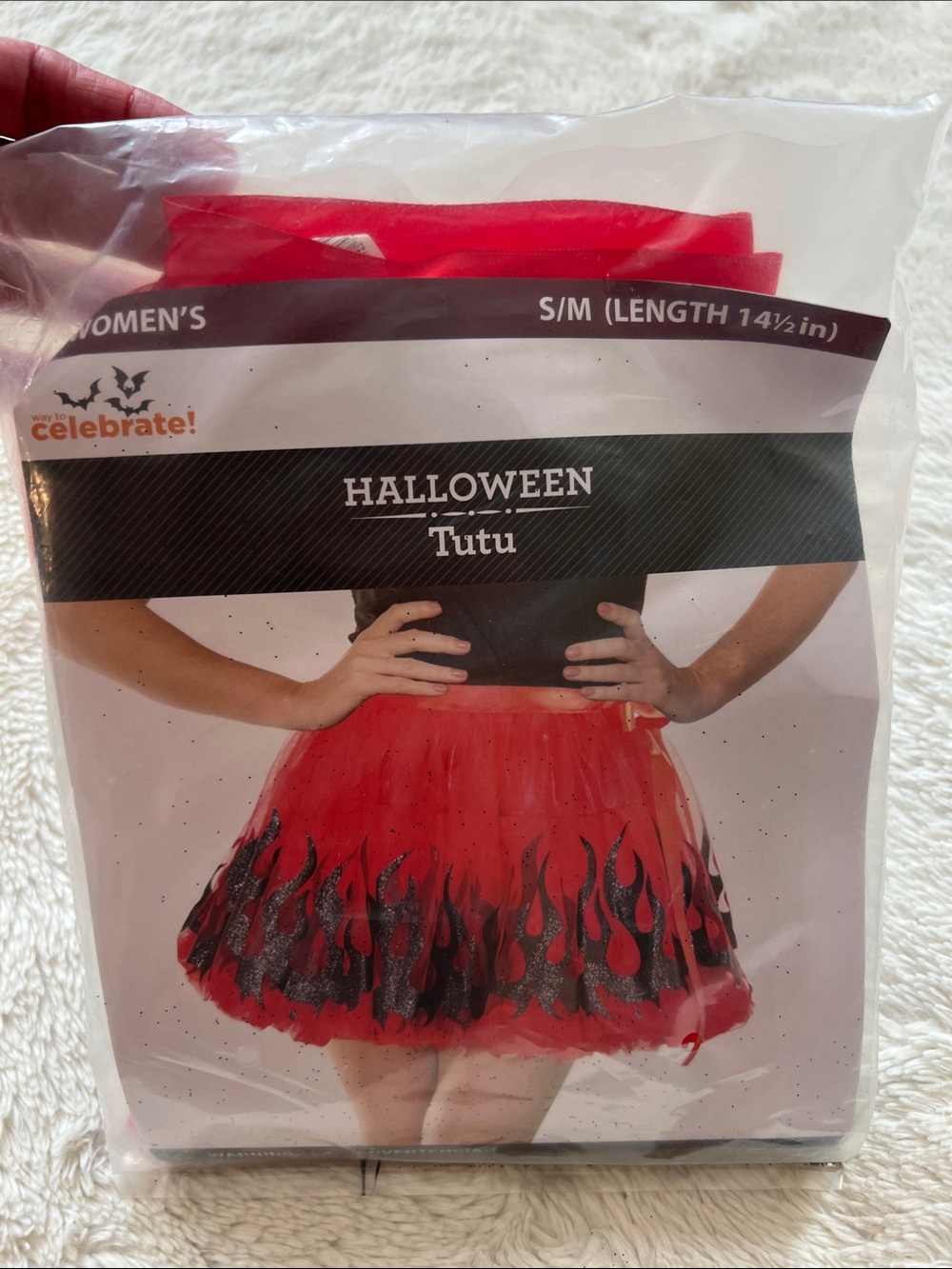 Women's Way To Celebrate Halloween Red Tutu Skirt Costume Size S/M 14 1/2”